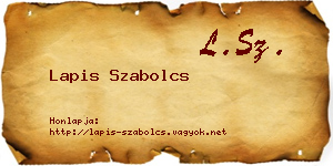 Lapis Szabolcs névjegykártya